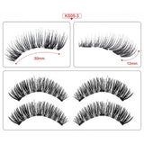 False Eyelashes Magnetic Natural 3 Magnets Set Natural Long Wearing Without Glue Long Lasting Multiple Magnetic Eyelashes