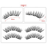 False Eyelashes Magnetic Natural 3 Magnets Set Natural Long Wearing Without Glue Long Lasting Multiple Magnetic Eyelashes