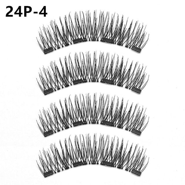 False Eyelashes Magnetic Natural 3 Magnets Set Natural Long Wearing Without Glue Long Lasting Multiple Magnetic Eyelashes