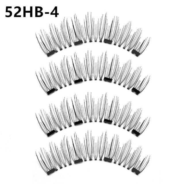 False Eyelashes Magnetic Natural 3 Magnets Set Natural Long Wearing Without Glue Long Lasting Multiple Magnetic Eyelashes