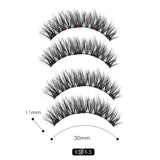 False Eyelashes Magnetic Natural 3 Magnets Set Natural Long Wearing Without Glue Long Lasting Multiple Magnetic Eyelashes