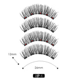 False Eyelashes Magnetic Natural 3 Magnets Set Natural Long Wearing Without Glue Long Lasting Multiple Magnetic Eyelashes
