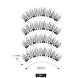 False Eyelashes Magnetic Natural 3 Magnets Set Natural Long Wearing Without Glue Long Lasting Multiple Magnetic Eyelashes