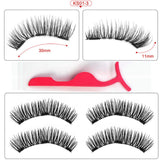 False Eyelashes Magnetic Natural 3 Magnets Set Natural Long Wearing Without Glue Long Lasting Multiple Magnetic Eyelashes