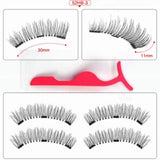 False Eyelashes Magnetic Natural 3 Magnets Set Natural Long Wearing Without Glue Long Lasting Multiple Magnetic Eyelashes