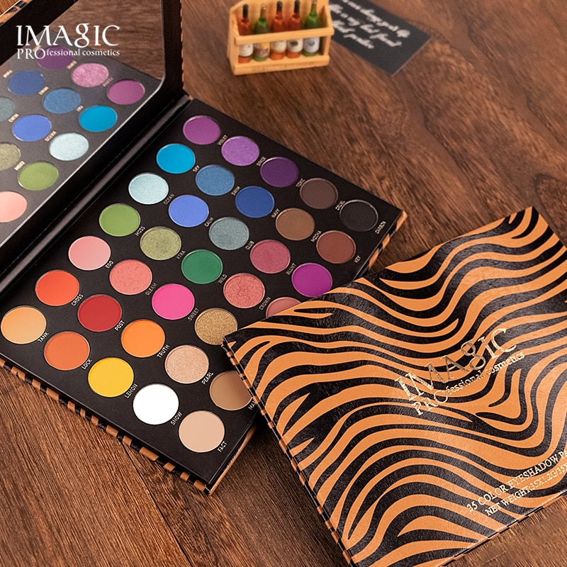 IMAGIC 35 Color Eyeshadow Palette Matte Glitter Eyeshadow Primer Luminous Eye Shadow Ladies Gift Qual Codigo Rastreio