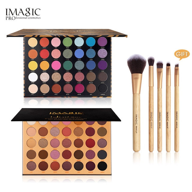 IMAGIC 35 Color Eyeshadow Palette Matte Glitter Eyeshadow Primer Luminous Eye Shadow Ladies Gift Qual Codigo Rastreio
