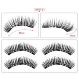 False Eyelashes Magnetic Natural 3 Magnets Set Natural Long Wearing Without Glue Long Lasting Multiple Magnetic Eyelashes