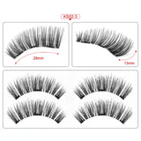 False Eyelashes Magnetic Natural 3 Magnets Set Natural Long Wearing Without Glue Long Lasting Multiple Magnetic Eyelashes