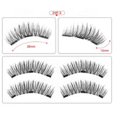 False Eyelashes Magnetic Natural 3 Magnets Set Natural Long Wearing Without Glue Long Lasting Multiple Magnetic Eyelashes