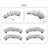 False Eyelashes Magnetic Natural 3 Magnets Set Natural Long Wearing Without Glue Long Lasting Multiple Magnetic Eyelashes
